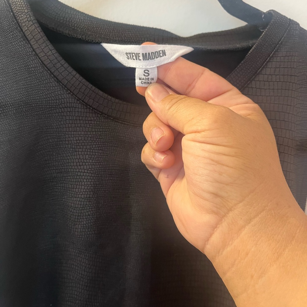 Steve Madden Small Black Sleeveless Dress (RSB) PTP 14-17/L 33 Like New - Picture 7 of 13